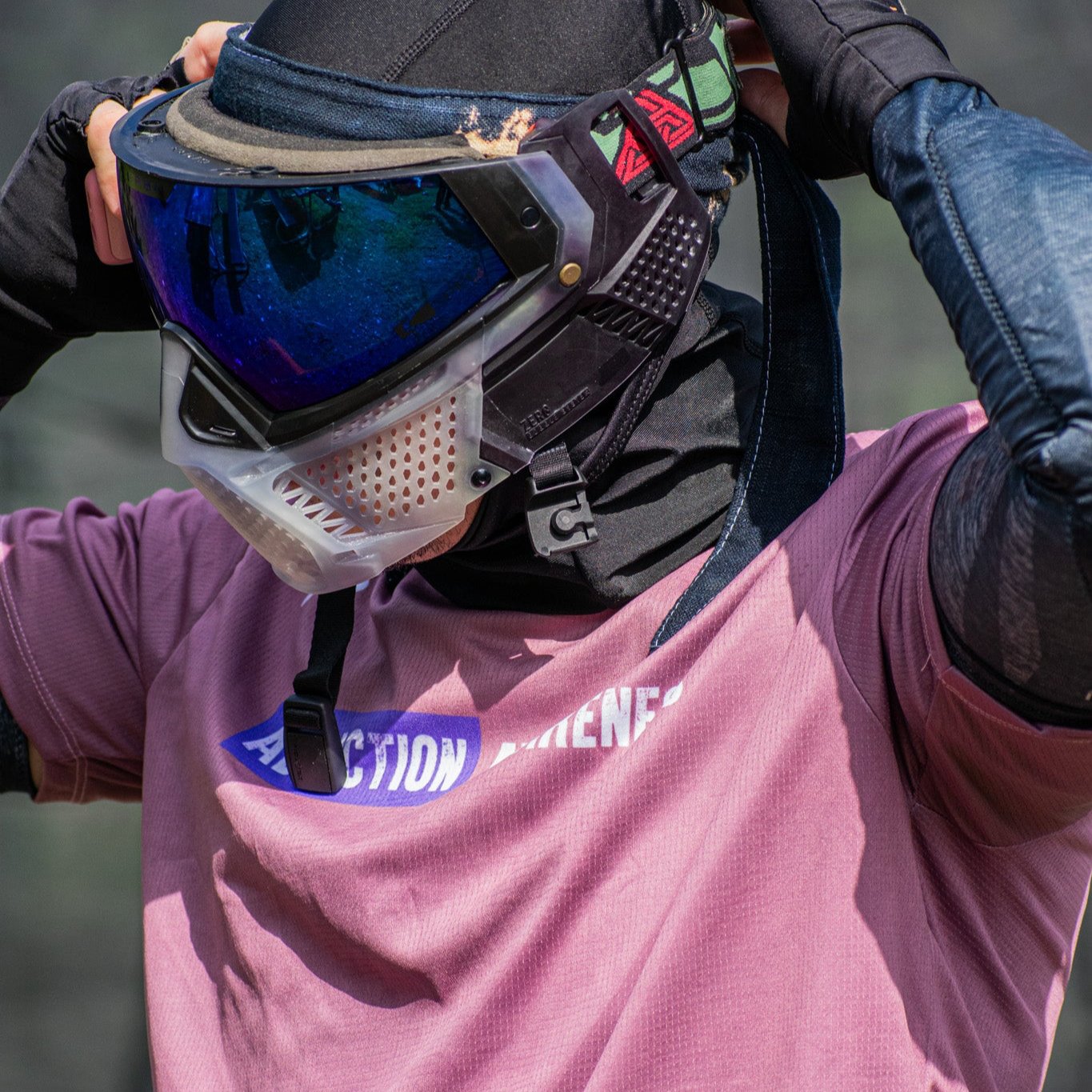 ADDICTION AWARENESS - DARK MAUVE SHORT SLEEVE DRY FIT