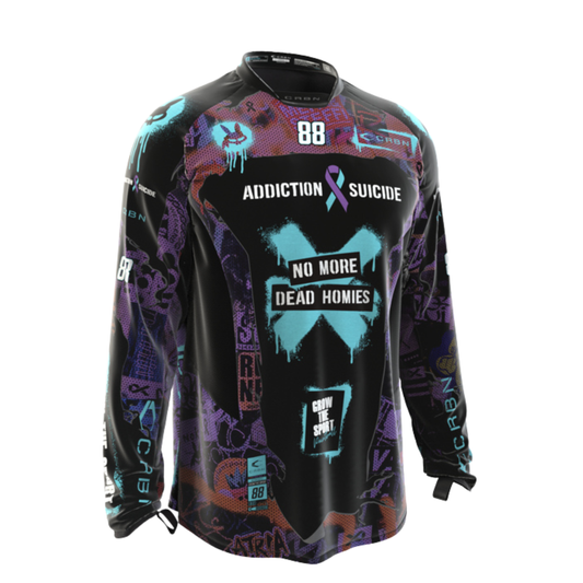 (PRE ORDER) SUICIDE ADDICTION AWARENESS NO MORE DEAD HOMIES - CUSTOMIZABLE SC CRBN JERSEY