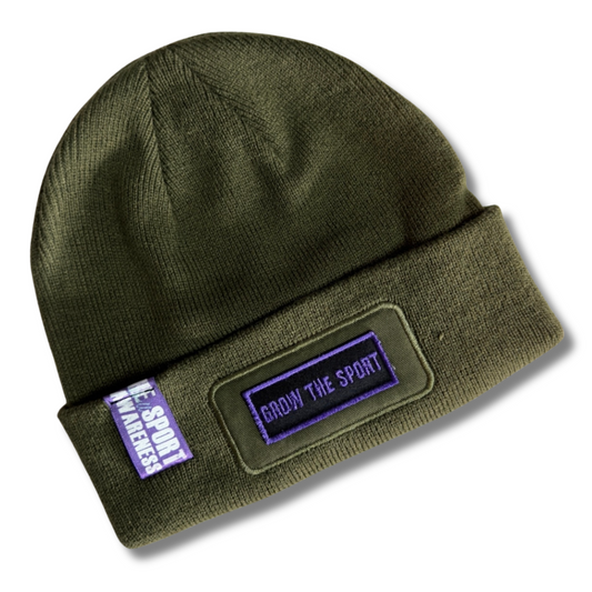 ADDICTION AWARENESS - OLIVE FOLD BEANIE