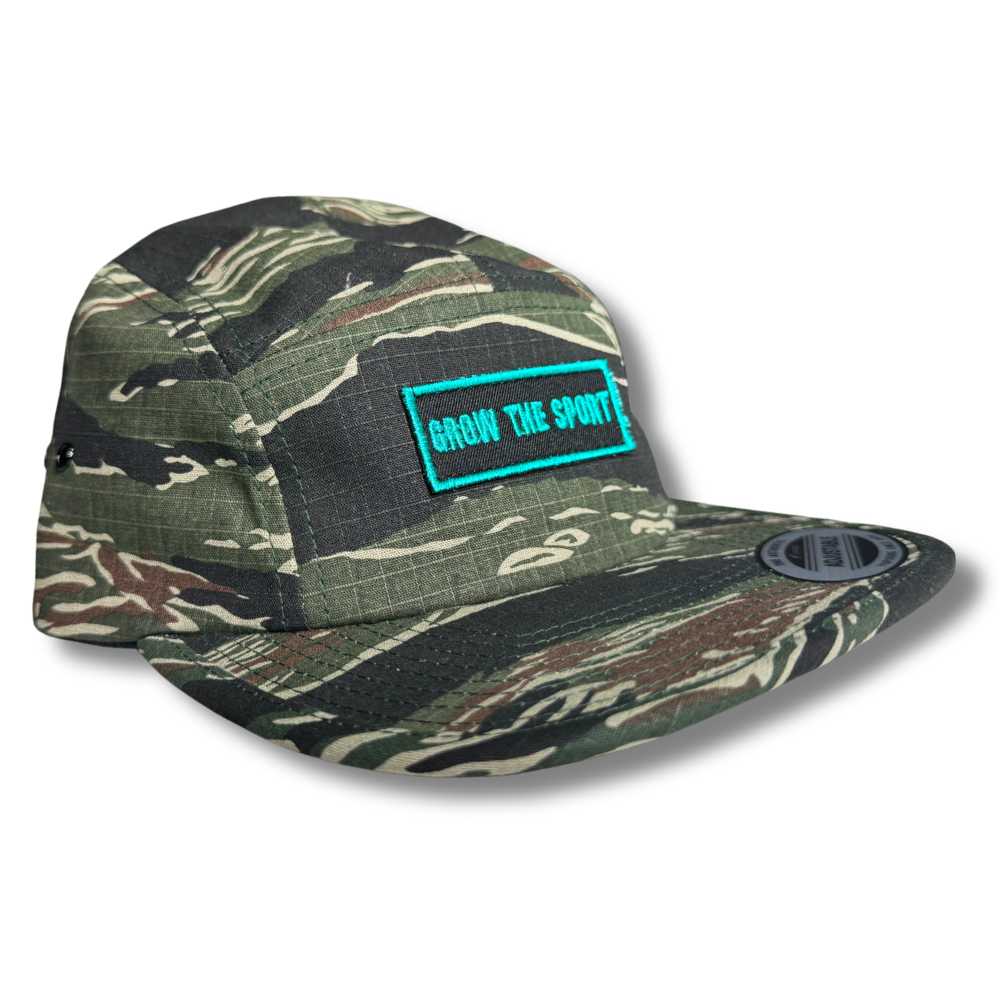 TEAL TAG CAMPER CAP