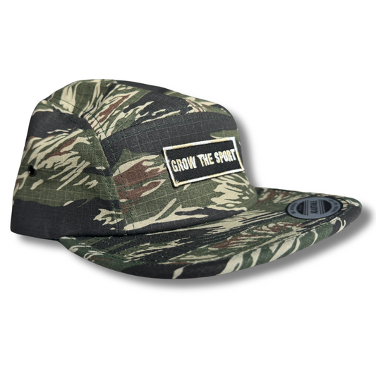 TAN / WHITE MULTI TAG CAMPER CAP