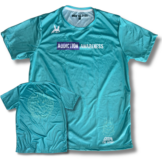 ADDICTION AWARENESS - GTS TEAL SHORT SLEEVE DRY FIT